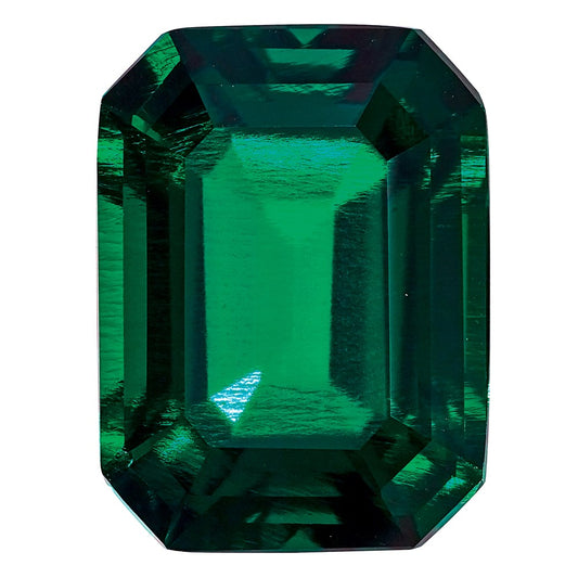 Gemstone Created Emerald 8X6mm Cut