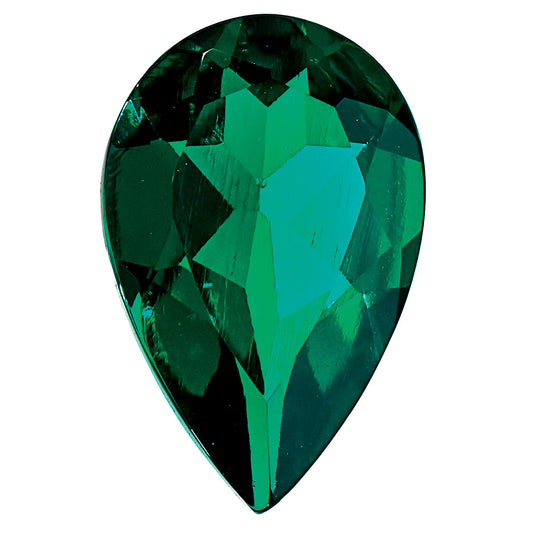 Gemstone Created Emerald 5X3mm Pear