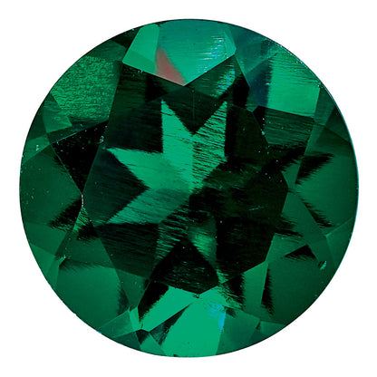 Gemstone Created Emerald 5mm Round