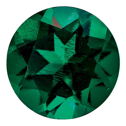 Gemstone Created Emerald 2.5mm Round