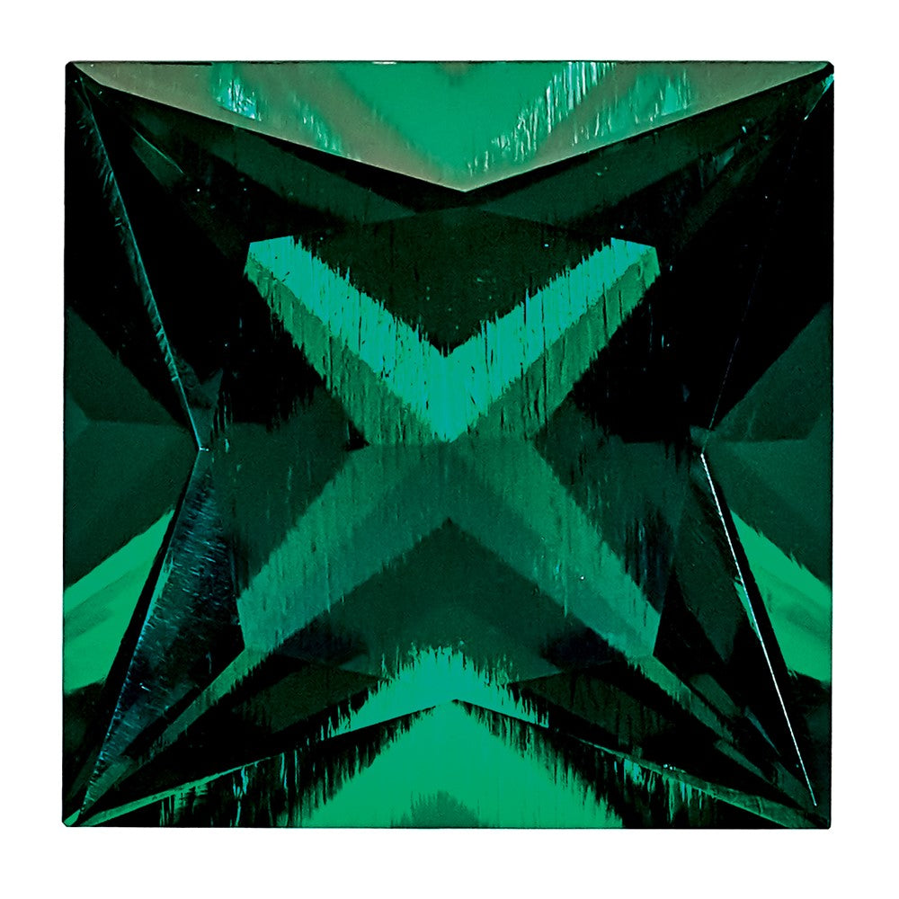 Gemstone Created Emerald 4mm Princess