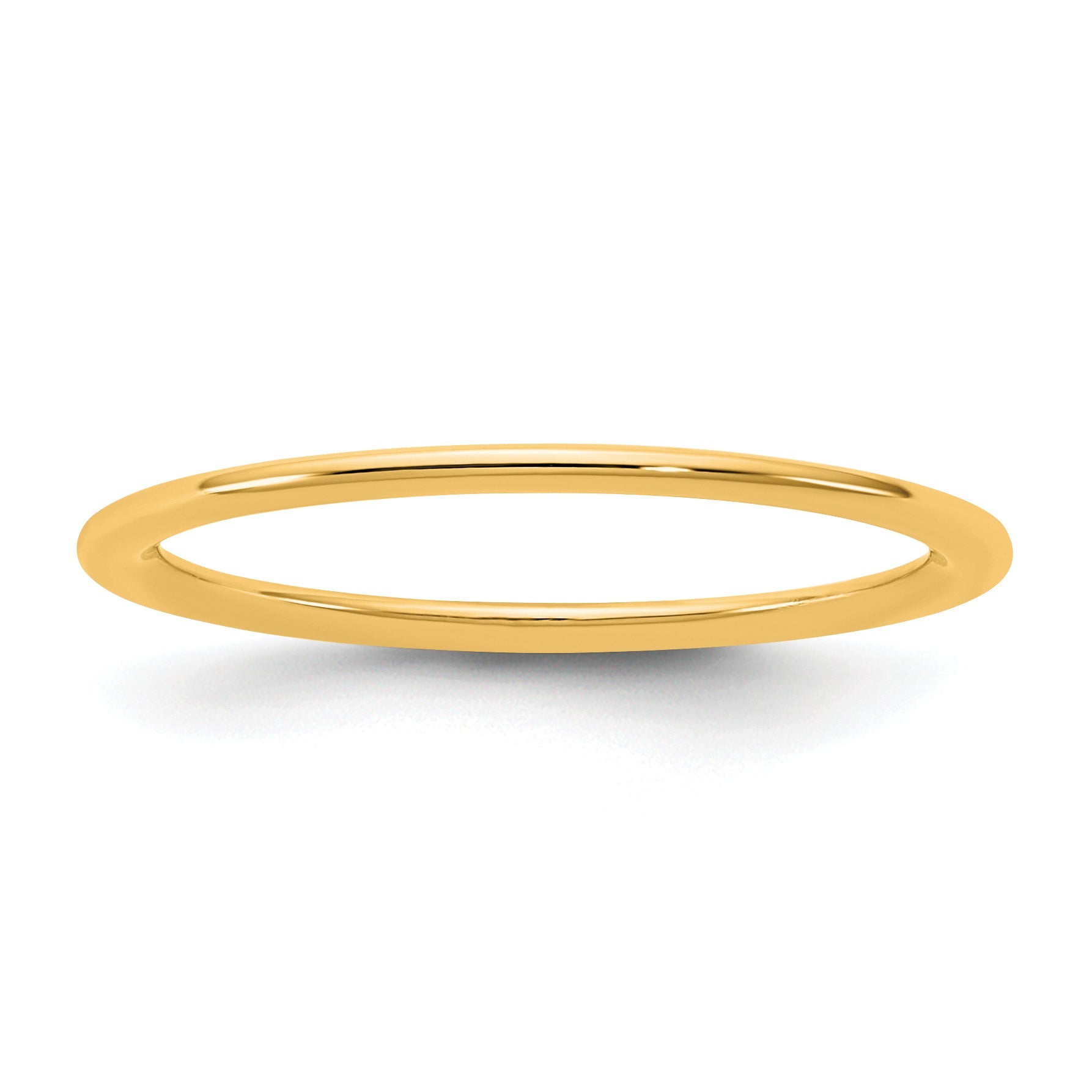 10K Yellow Gold 10Ky 1mm Standard Comfort Fit Band Size 8.5