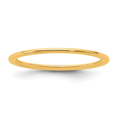 10K Yellow Gold 10Ky 1mm Standard Comfort Fit Band Size 5.5