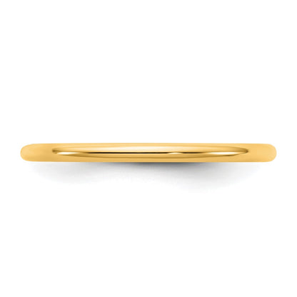 10K Yellow Gold 10Ky 1.5mm Standard Comfort Fit Band Size 12