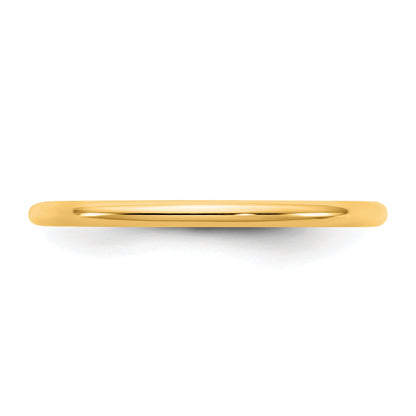 10K Yellow Gold 10Ky 1.5mm Standard Comfort Fit Band Size 5.5