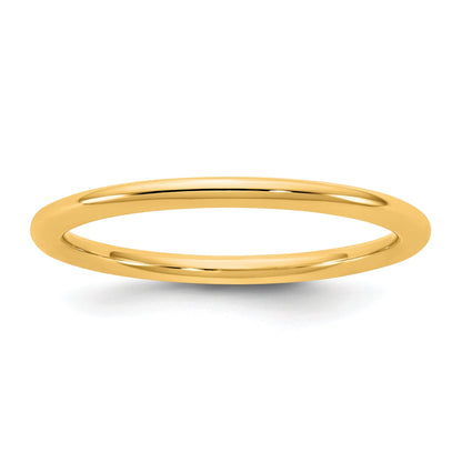 10K Yellow Gold 10Ky 1.5mm Standard Comfort Fit Band Size 6