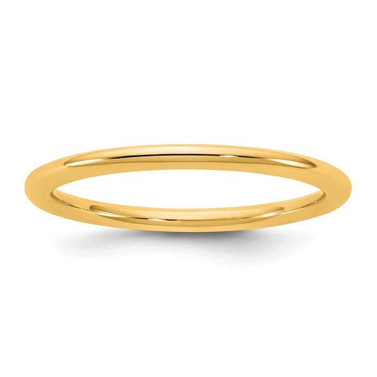 10K Yellow Gold 10Ky 1.5mm Standard Comfort Fit Band Size 12