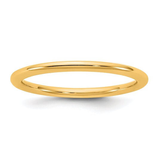 10K Yellow Gold 10Ky 1.5mm Standard Comfort Fit Band Size 7.5