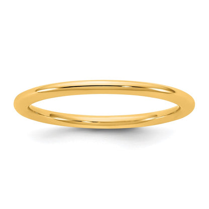 10K Yellow Gold 10Ky 1.5mm Standard Comfort Fit Band Size 6.5