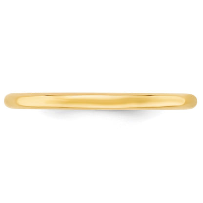 18k Yellow Gold 2mm Standard Weight Comfort Fit Wedding Band Ring