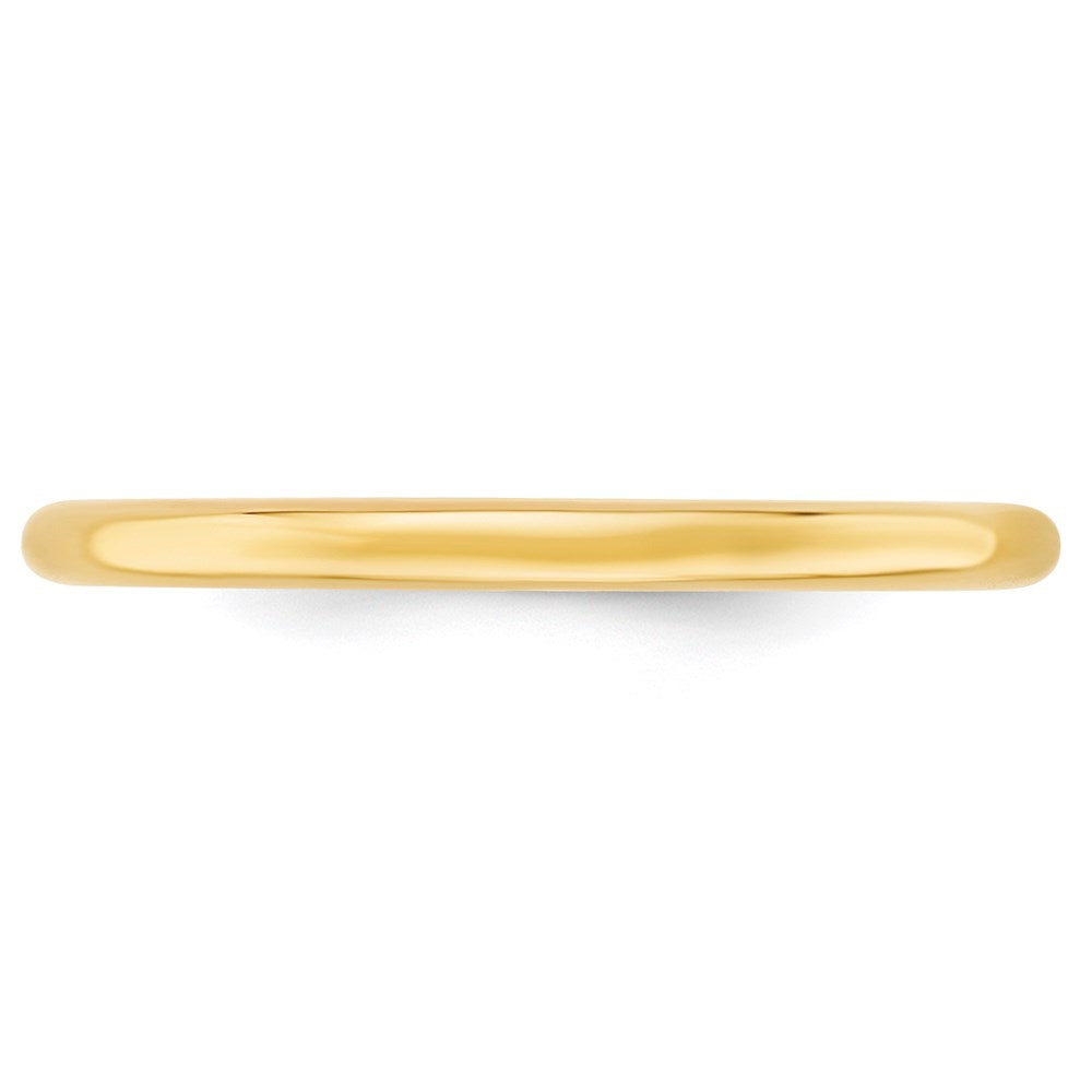 Solid 18K Yellow Gold 2mm Standard Comfort Fit Men's/Women's Wedding Band Ring Size 10.5
