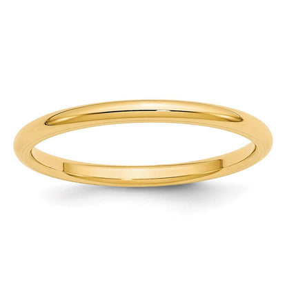 Solid 18K Yellow Gold 2mm Standard Comfort Fit Men's/Women's Wedding Band Ring Size 8