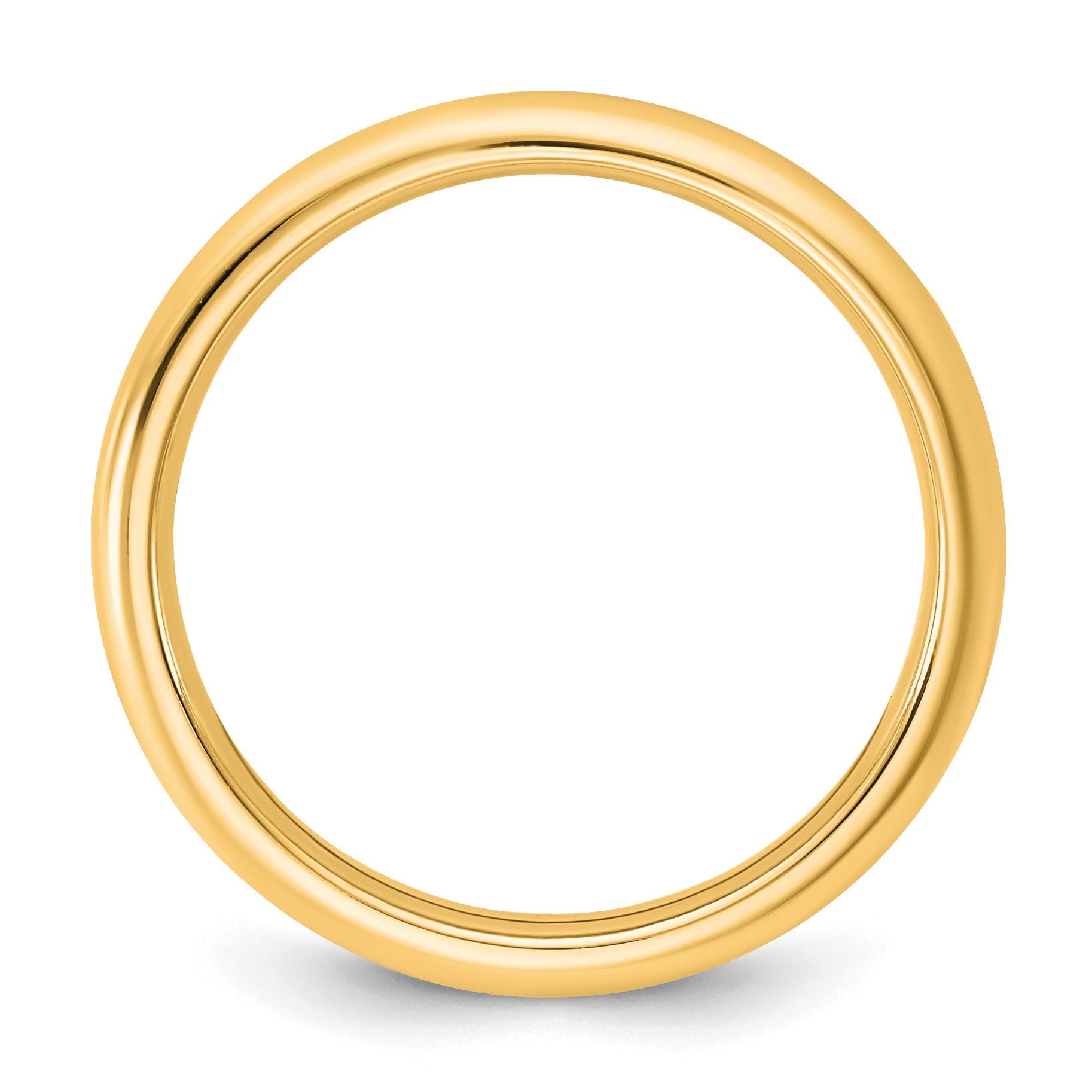 10K Yellow Gold 10Ky 2.5mm Standard Comfort Fit Band Size 4