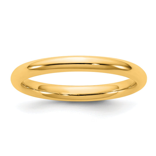 10K Yellow Gold 10Ky 2.5mm Standard Comfort Fit Band Size 4
