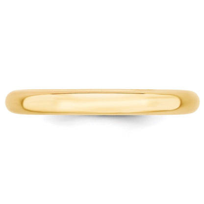 14k Yellow Gold 3mm Standard Weight Comfort Fit Wedding Band Ring