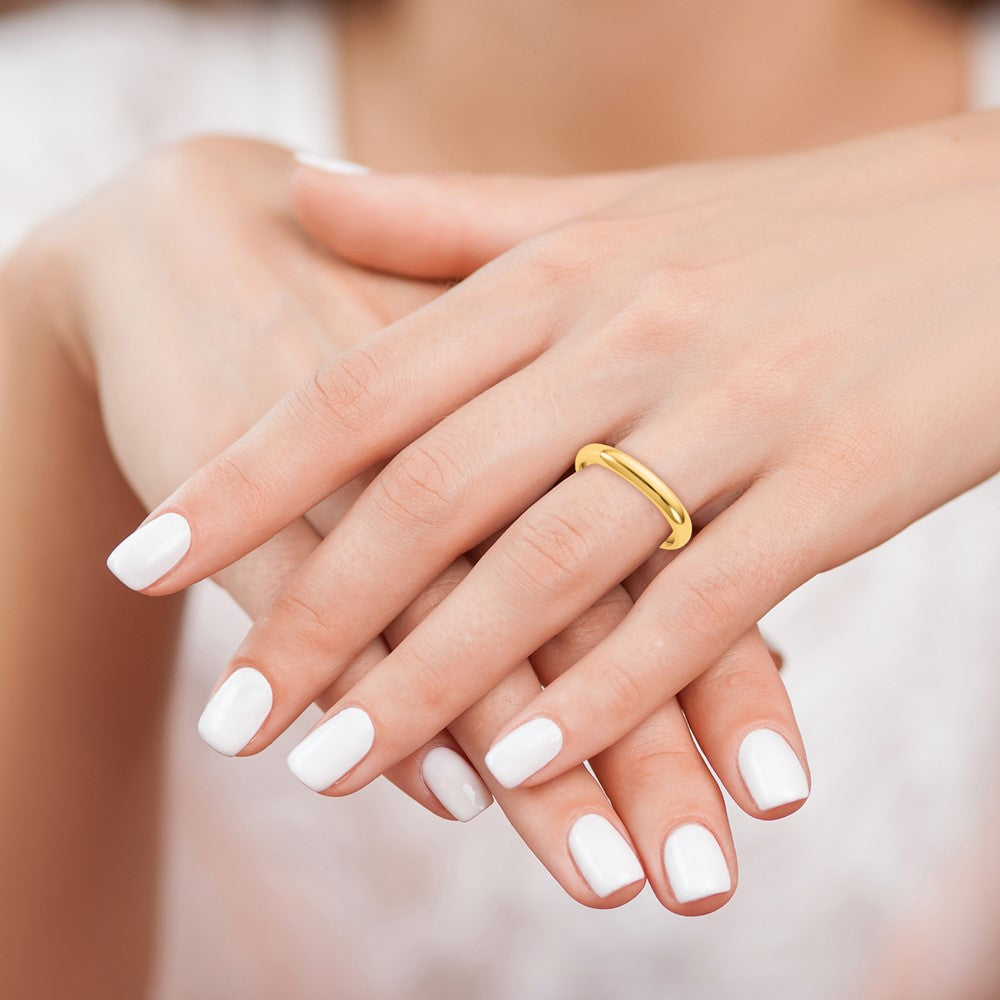 14K Yellow Gold 3.5mm Standard Comfort Fit Band