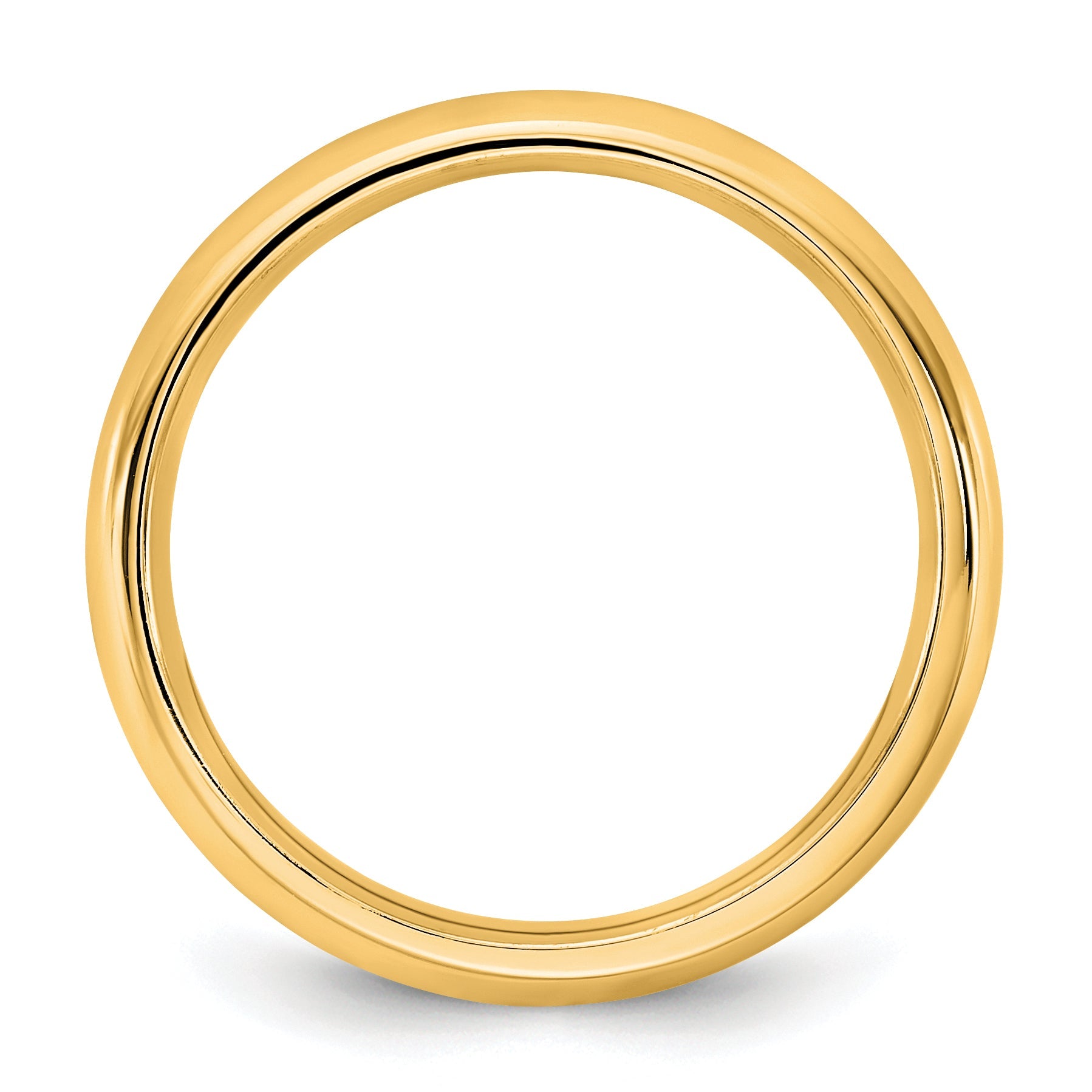 10K Yellow Gold 10Ky 3.5mm Standard Comfort Fit Band Size 4.5