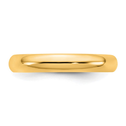 10K Yellow Gold 10Ky 3.5mm Standard Comfort Fit Band Size 13