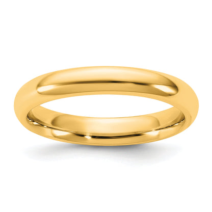 10K Yellow Gold 10Ky 3.5mm Standard Comfort Fit Band Size 4