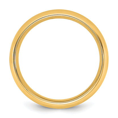 10K Yellow Gold 10Ky 5.5mm Standard Comfort Fit Band Size 6.5