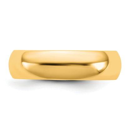 10K Yellow Gold 10Ky 5.5mm Standard Comfort Fit Band Size 6.5