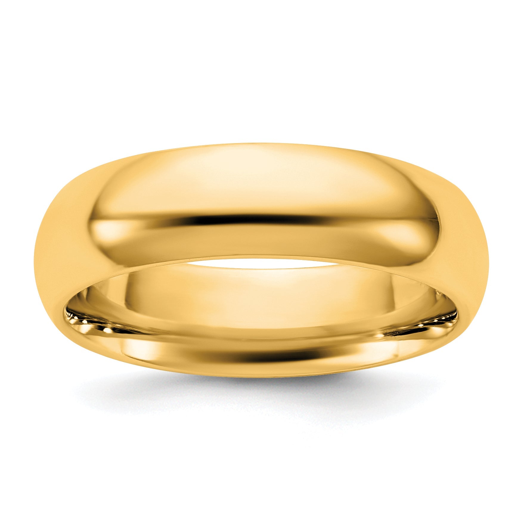 10K Yellow Gold 10Ky 5.5mm Standard Comfort Fit Band Size 7.5