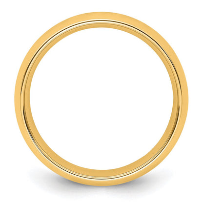 14k Yellow Gold 6mm Standard Weight Comfort Fit Wedding Band Ring