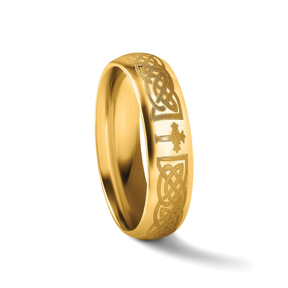 14k Yellow Gold 6mm Standard Weight Comfort Fit Wedding Band Ring