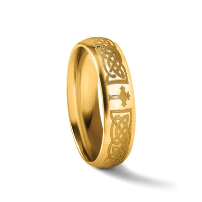 14k Yellow Gold 6mm Standard Weight Comfort Fit Wedding Band Ring