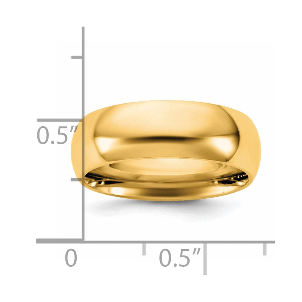 14K Yellow Gold 6.5mm Standard Comfort Fit Band