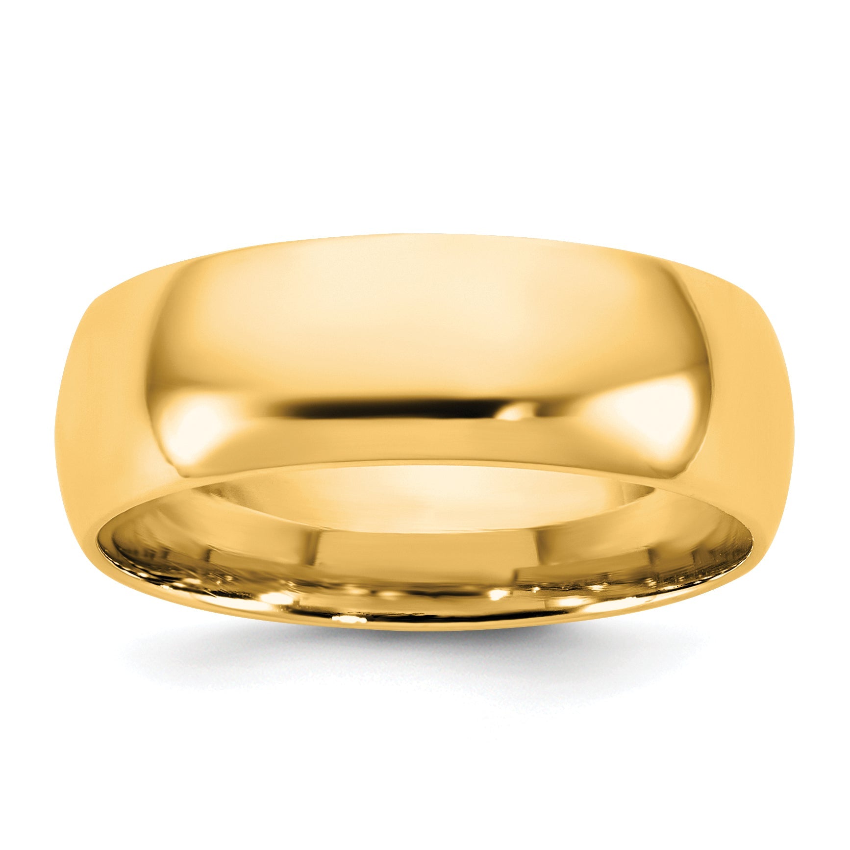 10K Yellow Gold 10Ky 6.5mm Standard Comfort Fit Band Size 8.5