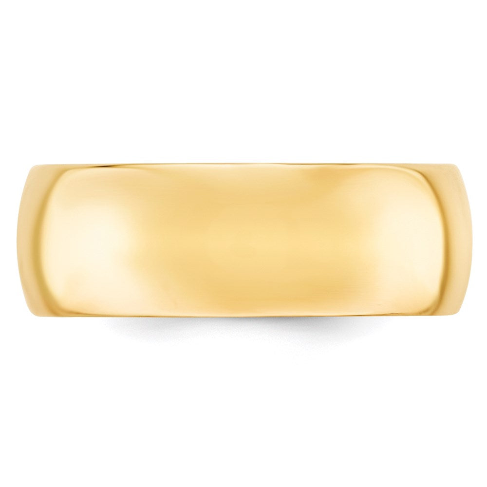 14k Yellow Gold 8mm Standard Weight Comfort Fit Wedding Band Ring