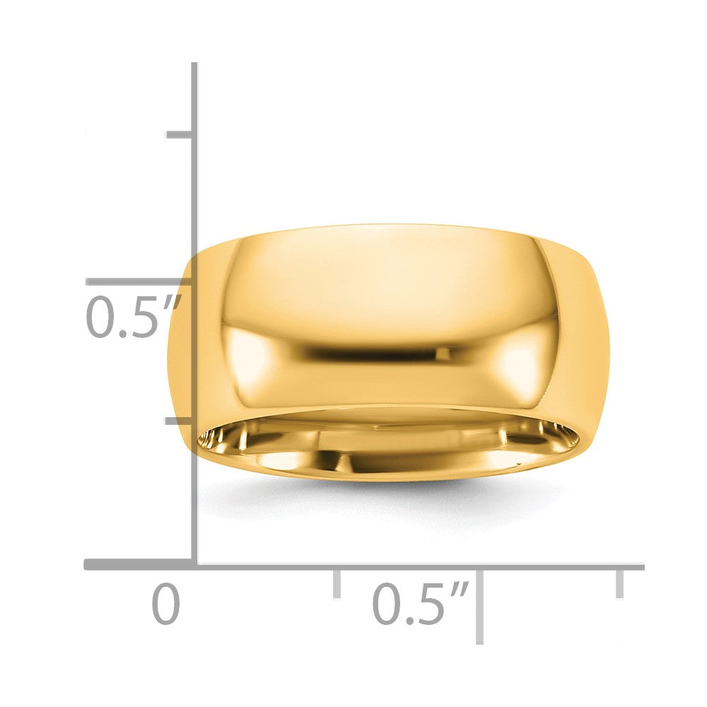 14K Yellow Gold 9mm Standard Comfort Fit Band