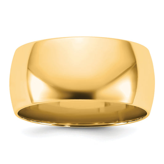 10K Yellow Gold 10Ky 9mm Standard Comfort Fit Band Size 10