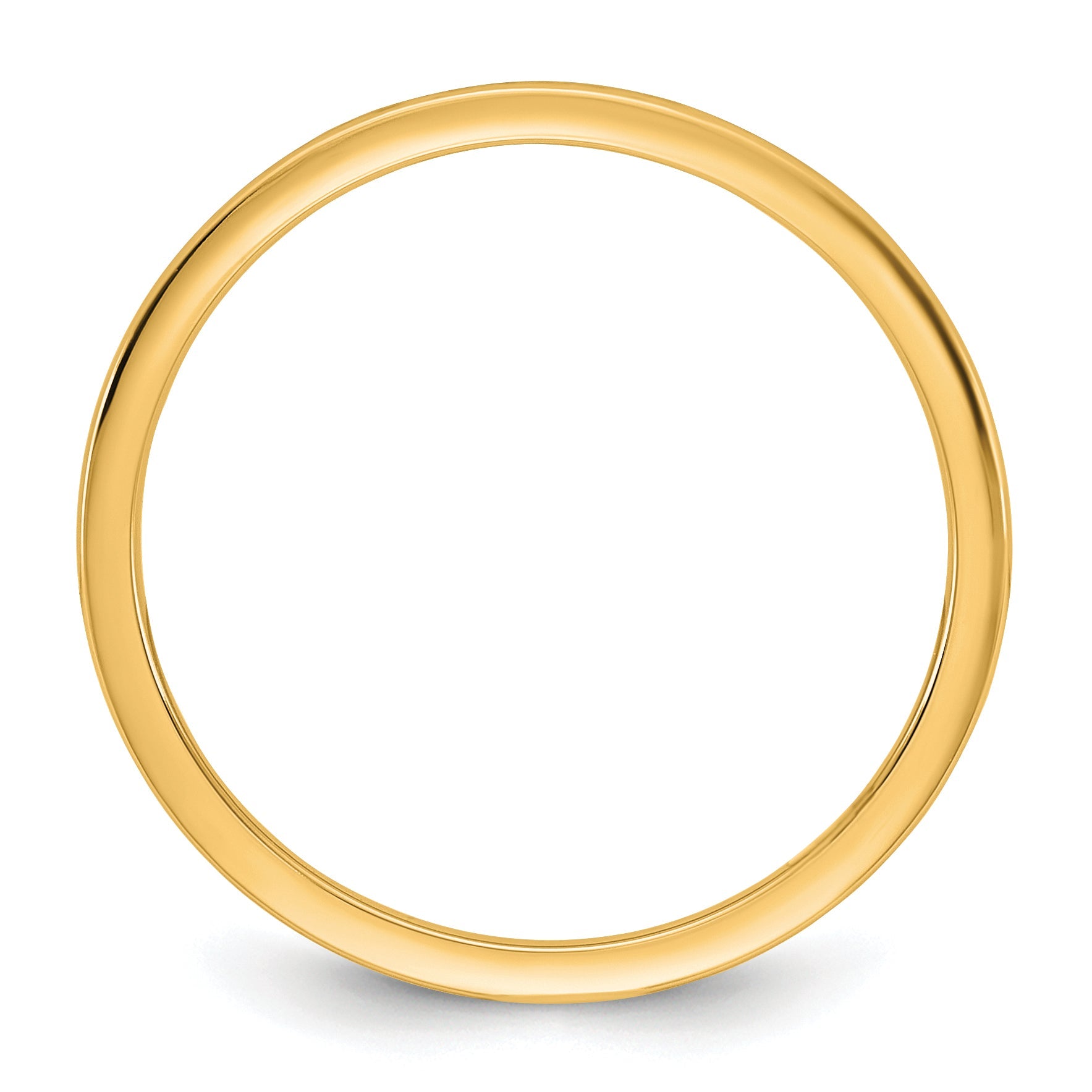 10K Yellow Gold 10Ky 1mm Lightweight Comfort Fit Band Size 11.5