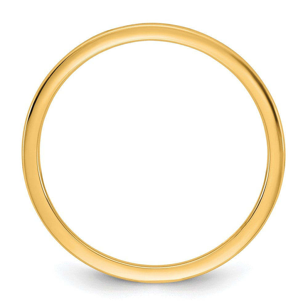 10K Yellow Gold 10Ky 1mm Lightweight Comfort Fit Band Size 13