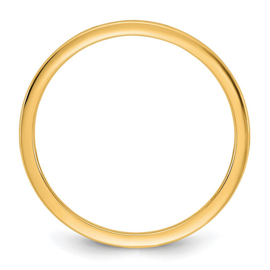 10K Yellow Gold 10Ky 1mm Lightweight Comfort Fit Band Size 5