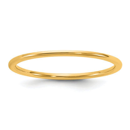 10K Yellow Gold 10Ky 1mm Lightweight Comfort Fit Band Size 5.5
