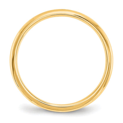 14k Yellow Gold 2mm Lightweight Comfort Fit Wedding Band Ring