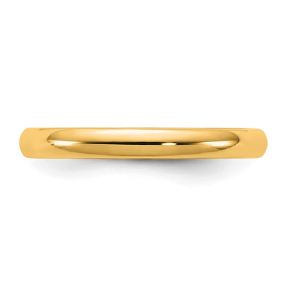 10K Yellow Gold 10Ky 2.5mm Lightweight Comfort Fit Band Size 9.5