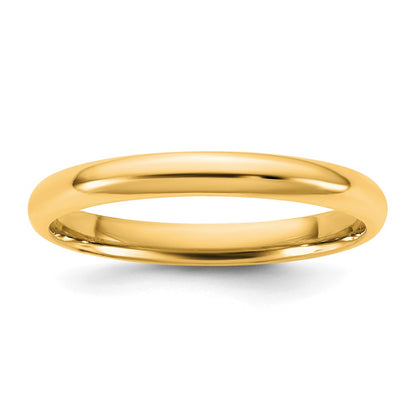 10K Yellow Gold 10Ky 2.5mm Lightweight Comfort Fit Band Size 9.5