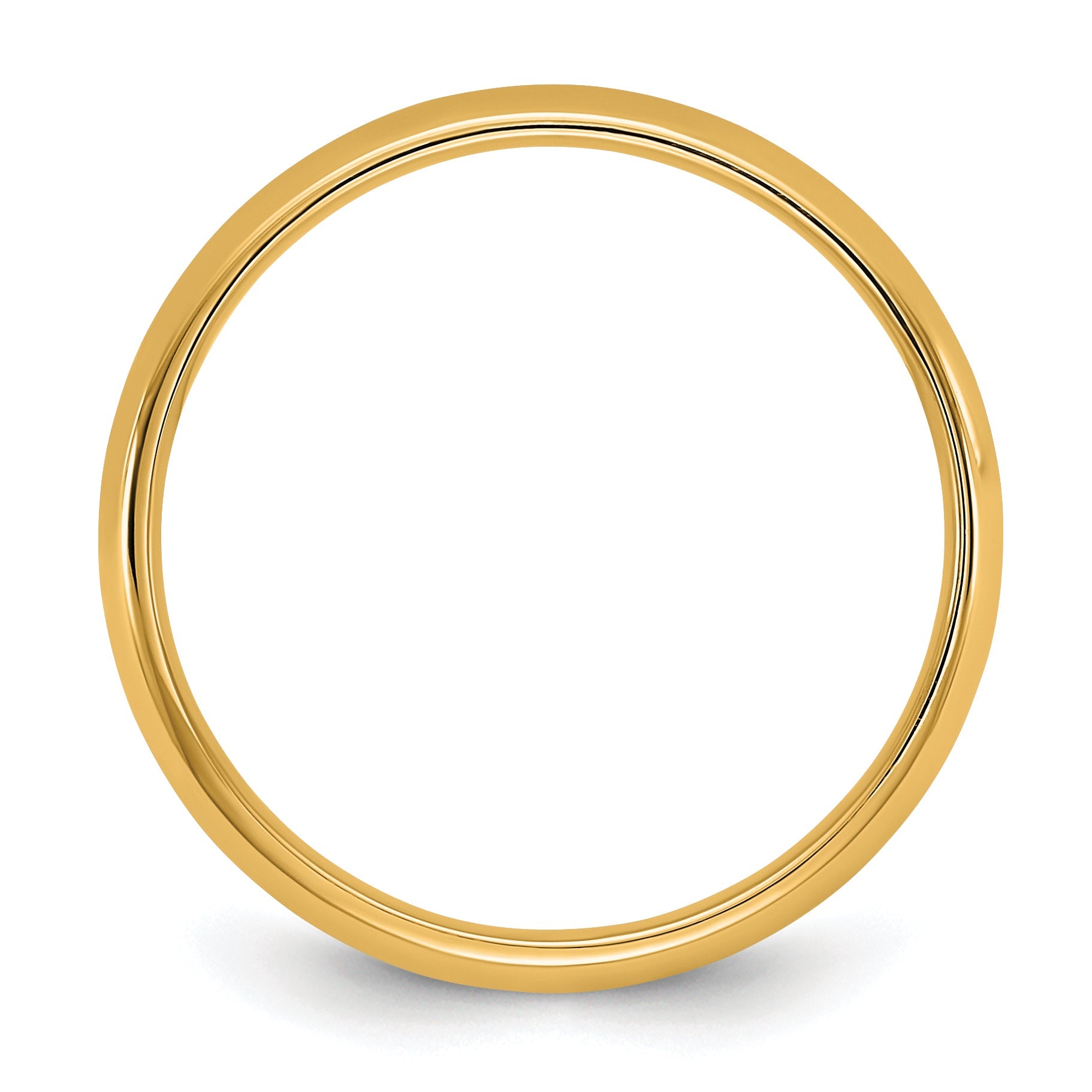 10K Yellow Gold 10Ky 3.5mm Lightweight Comfort Fit Band Size 7