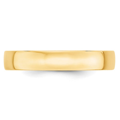 14k Yellow Gold 4mm Lightweight Comfort Fit Wedding Band Ring