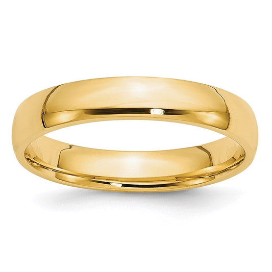 18k Yellow Gold 4mm Lightweight Comfort Fit Wedding Band Ring