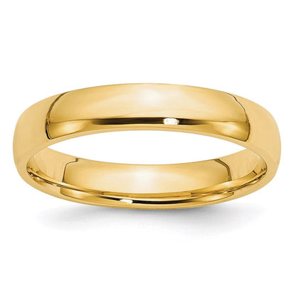 14k Yellow Gold 4mm Lightweight Comfort Fit Wedding Band Ring