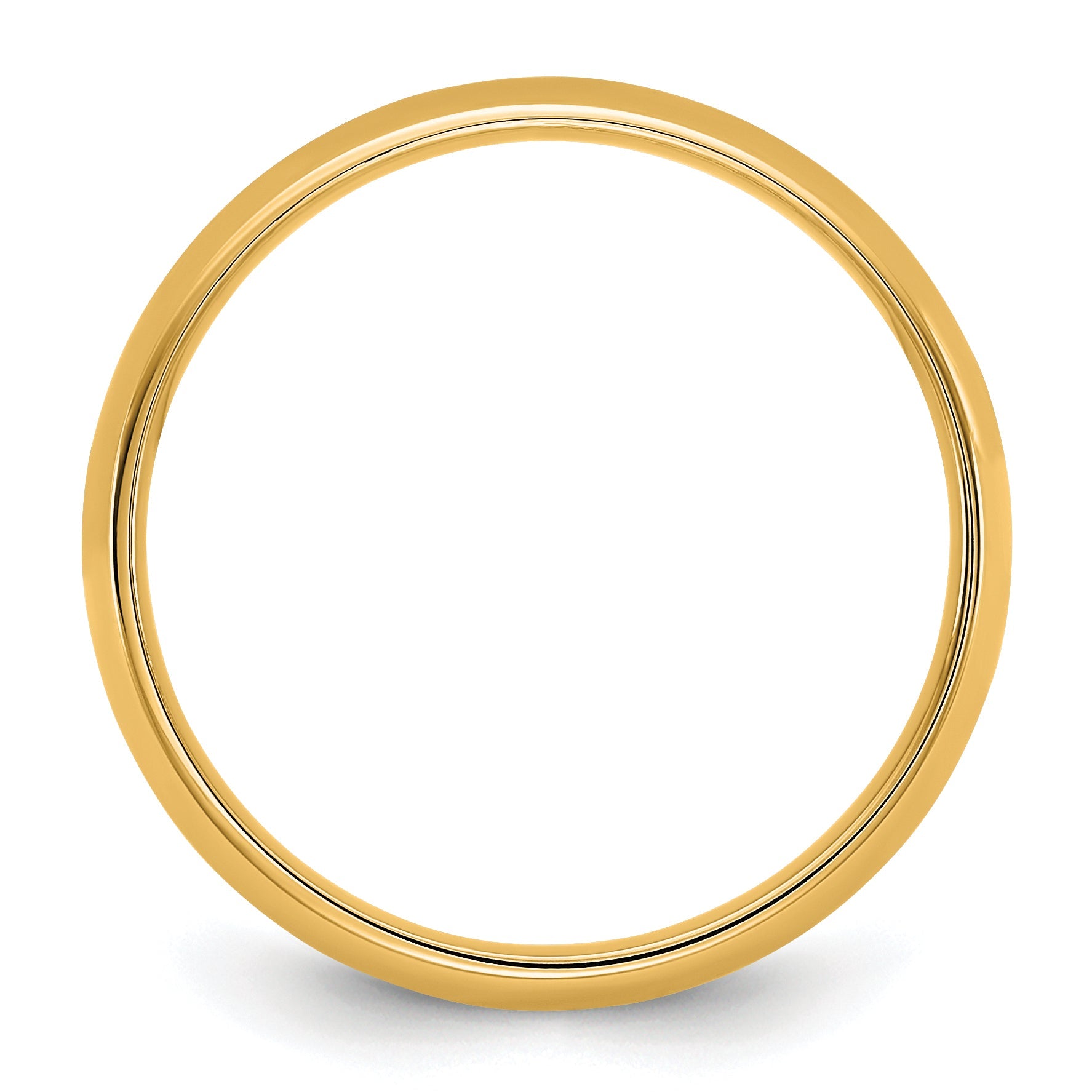 10K Yellow Gold 10Ky 4.5mm Lightweight Comfort Fit Band Size 6