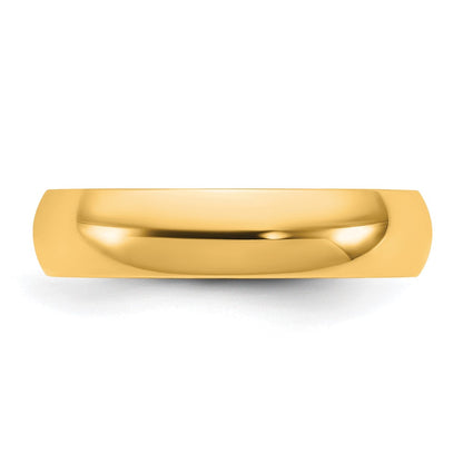 14K Yellow Gold 4.5mm Lightweight Comfort Fit Band