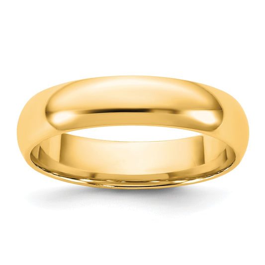 14K Yellow Gold 4.5mm Lightweight Comfort Fit Band
