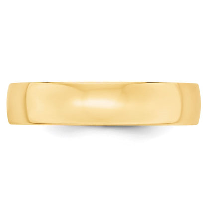 18k Yellow Gold 5mm Lightweight Comfort Fit Wedding Band Ring