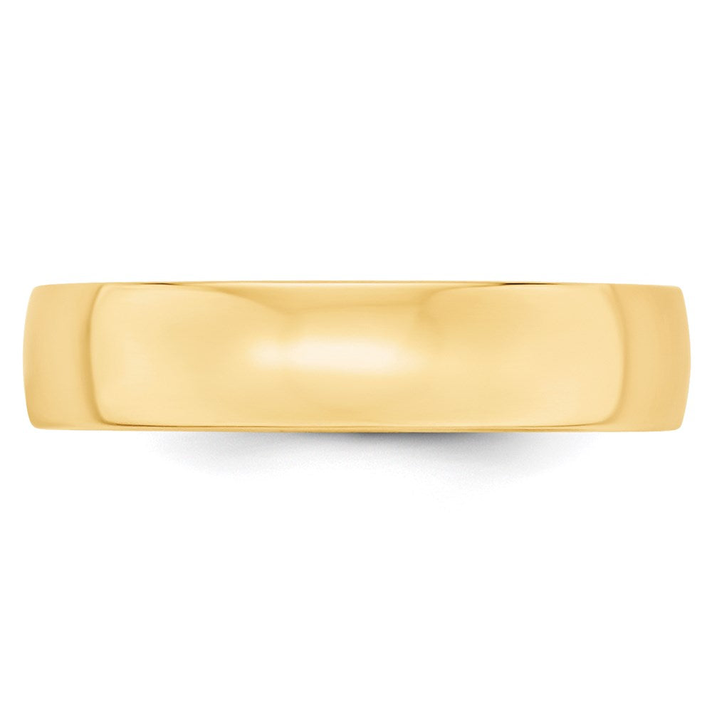 Solid 18K Yellow Gold 5mm Light Weight Comfort Fit Men's/Women's Wedding Band Ring Size 14